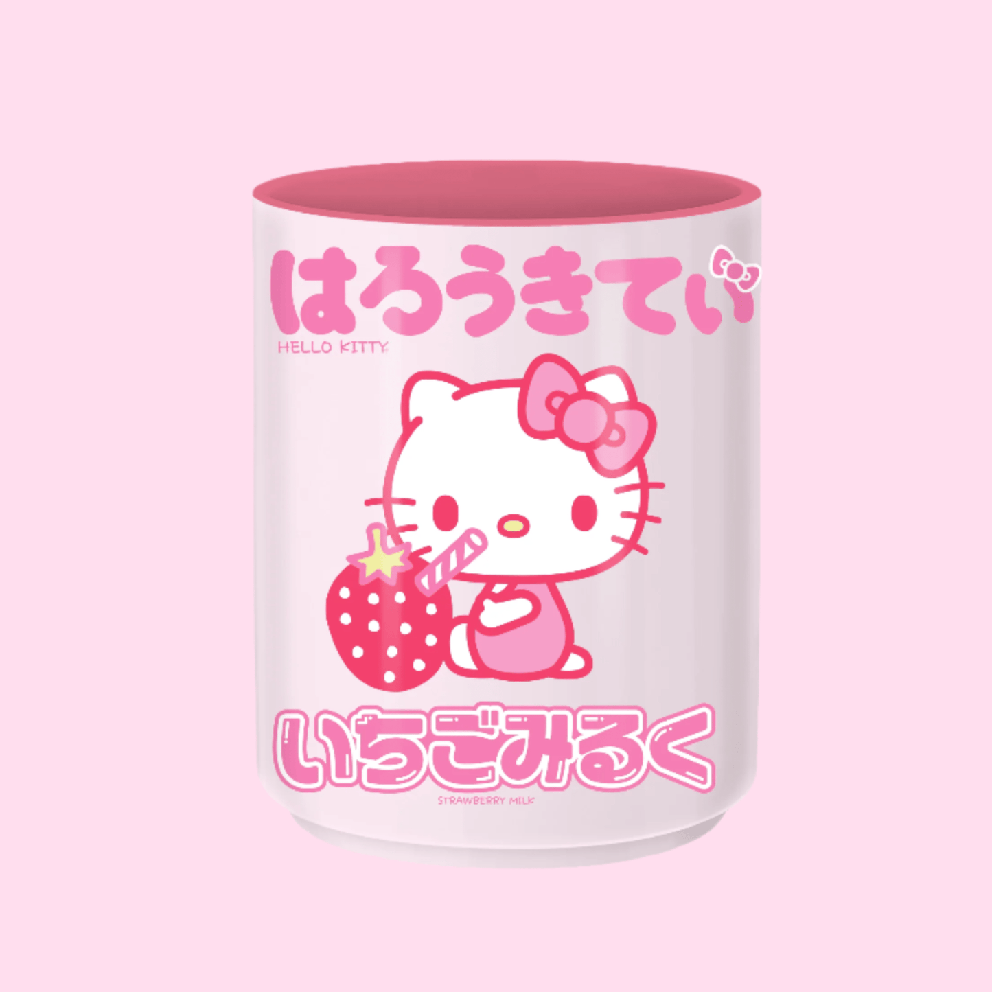 Hello Kitty Strawberry Milk 12oz Ceramic Asian Tea Cup - OVERRATED