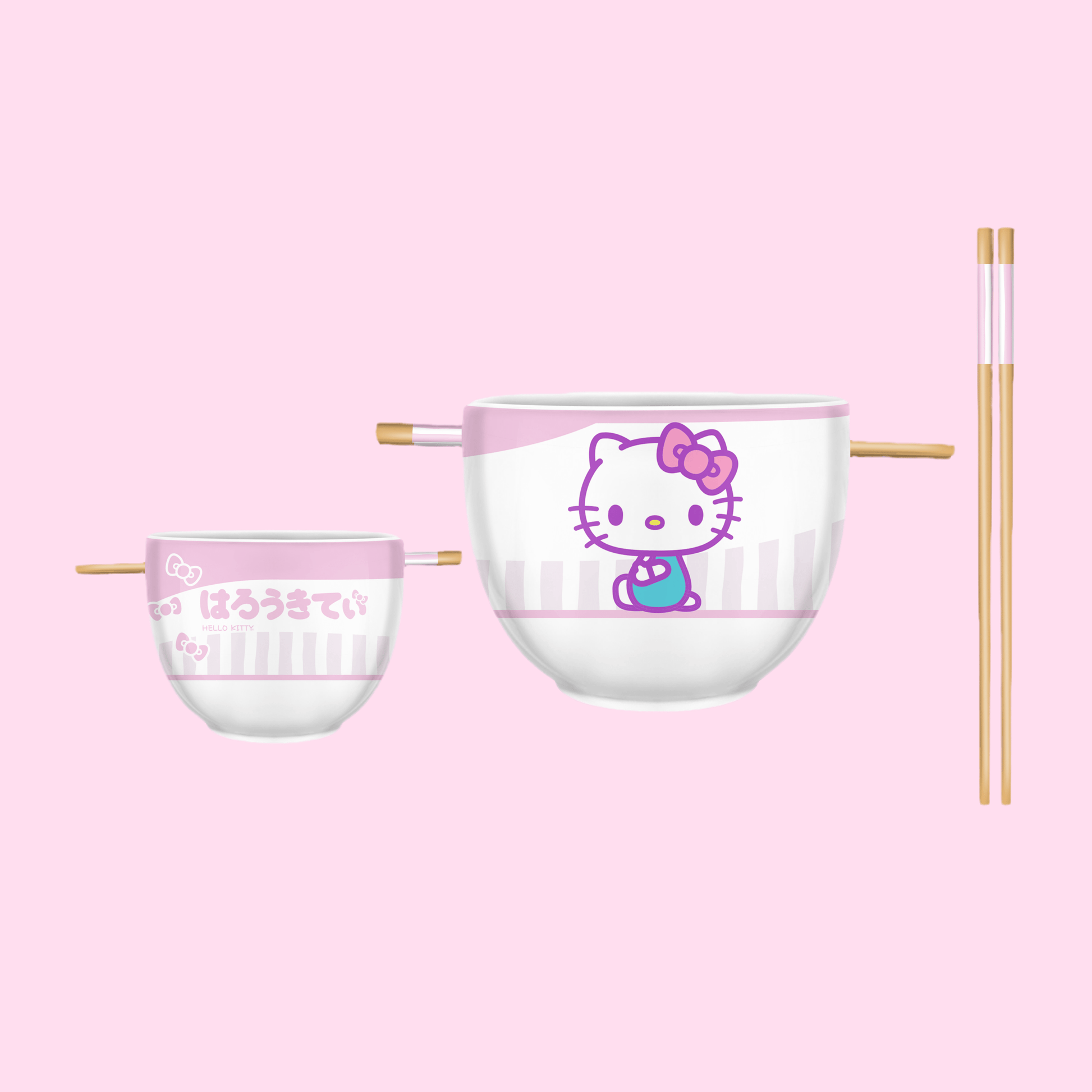 Hello Kitty Tokyo Pink Stripes 20oz Ceramic Ramen Bowl - OVERRATED