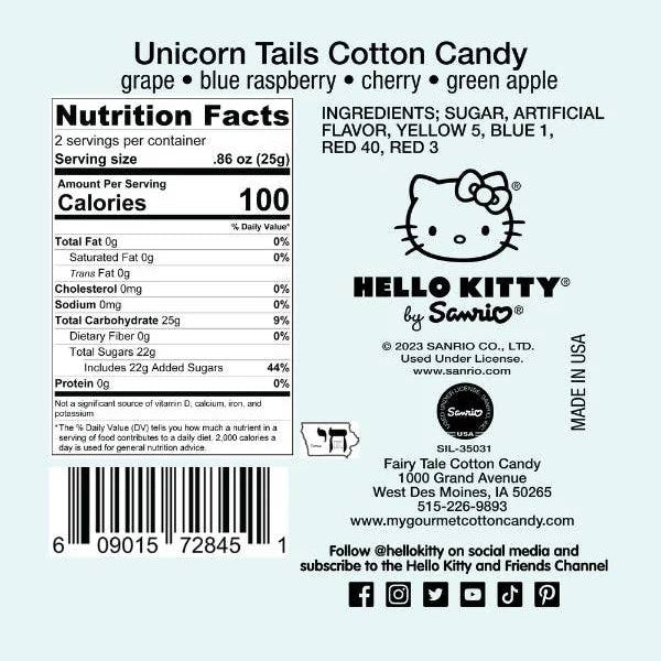 Hello Kitty Unicorn Tails Cotton Candy 1.75oz Tub - OVERRATED