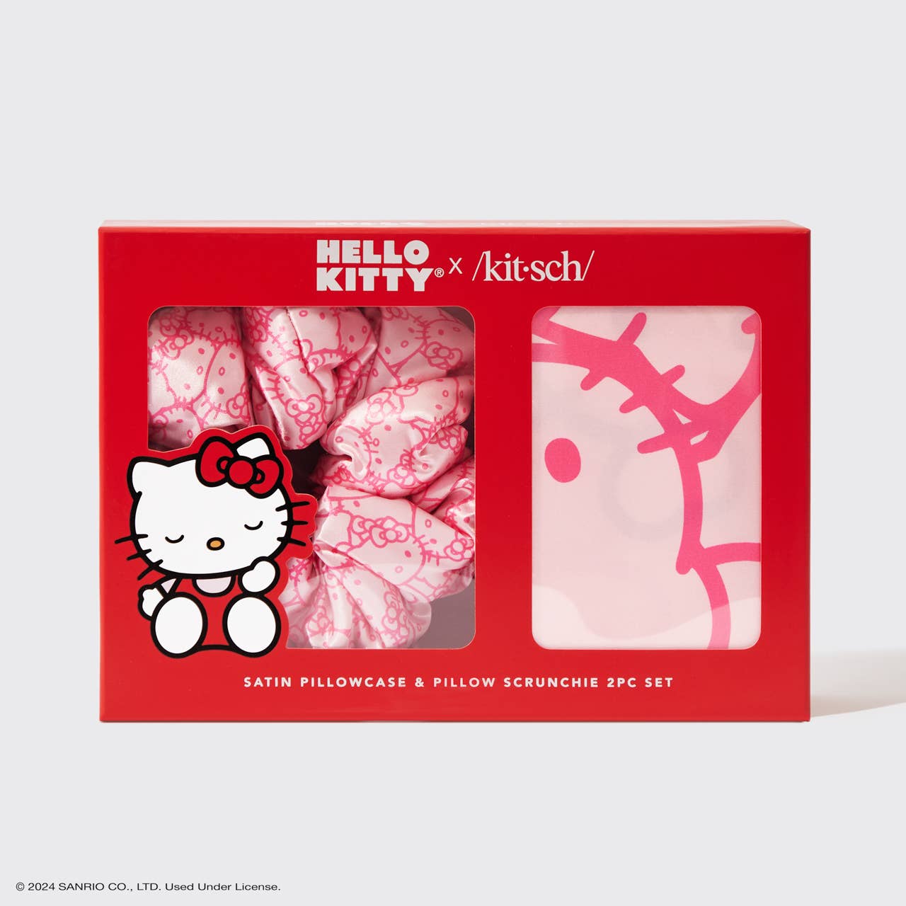 Hello Kitty x Kitsch Satin Pillowcase & Pillow Scrunchie Set - OVERRATED