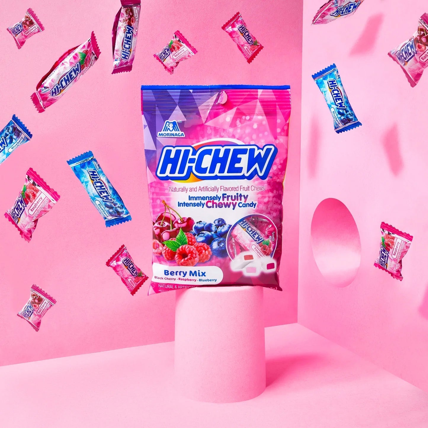 Hi-Chew berry mix real fruit chew pieces close up - Overrated Korean Beauty & More