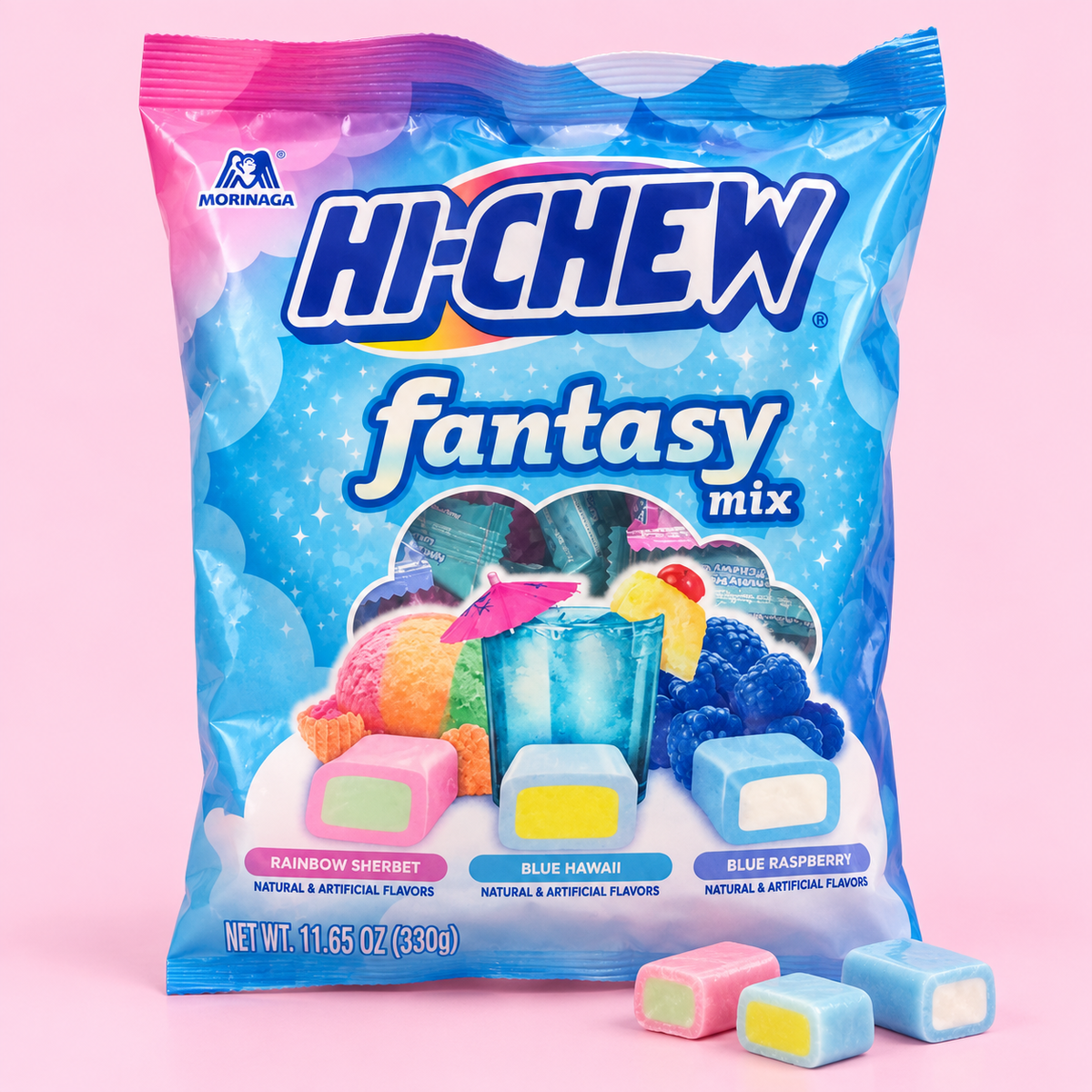 Hi Chew Fantasy Mix 3 Flavor Chewy Candy Stand Up Bag 11.65 oz - OVERRATED