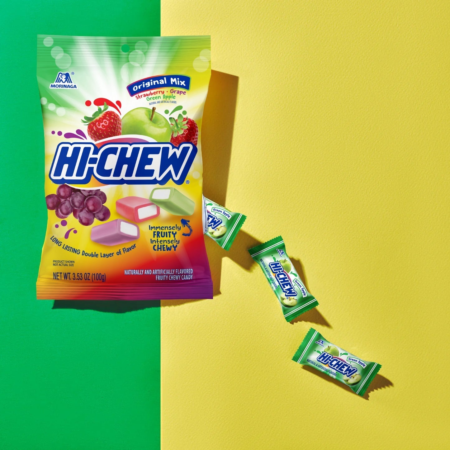 Hi-Chew original mix bag side view Japanese fruit chews - Overrated Korean Beauty & More