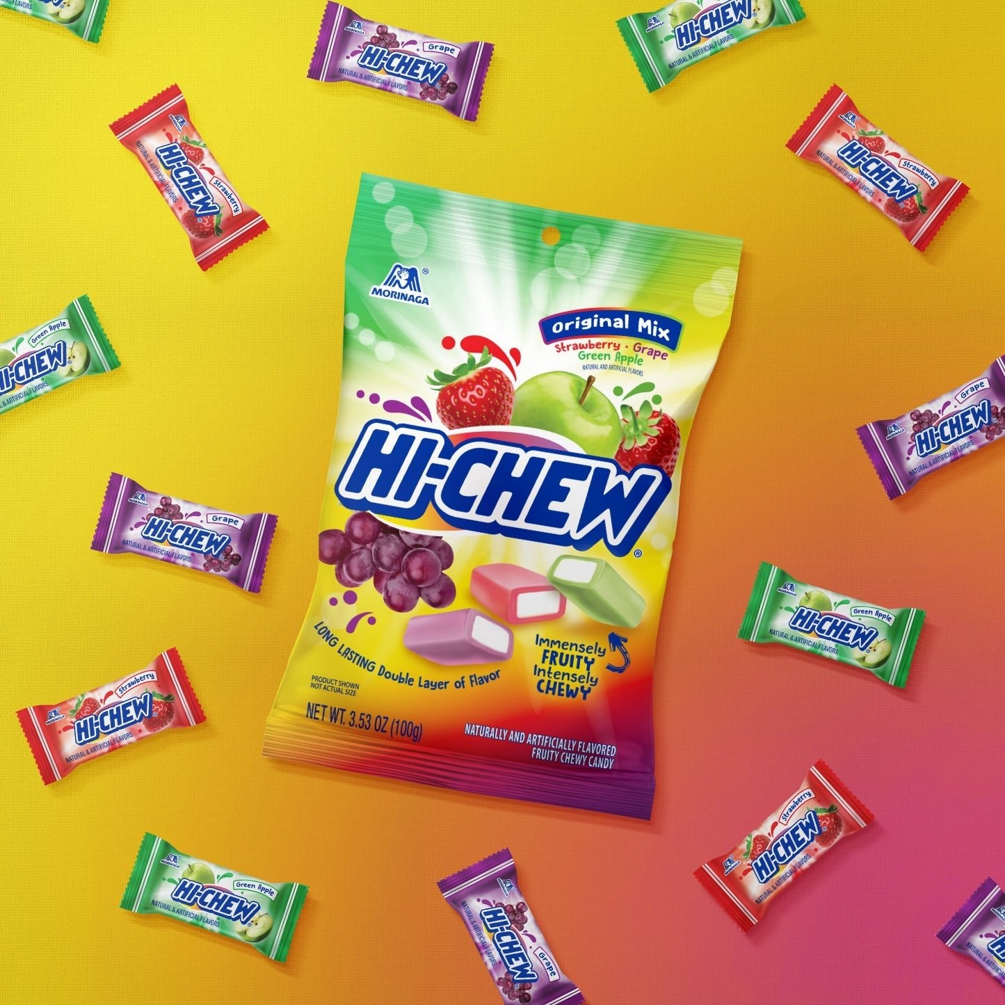 Hi-Chew original mix candy pieces colorful assorted flavors - Overrated Korean Beauty & More