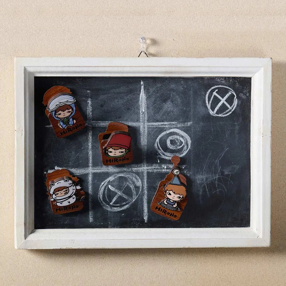Hirono character blind box fridge magnet back view - Overrated Korean Beauty & More