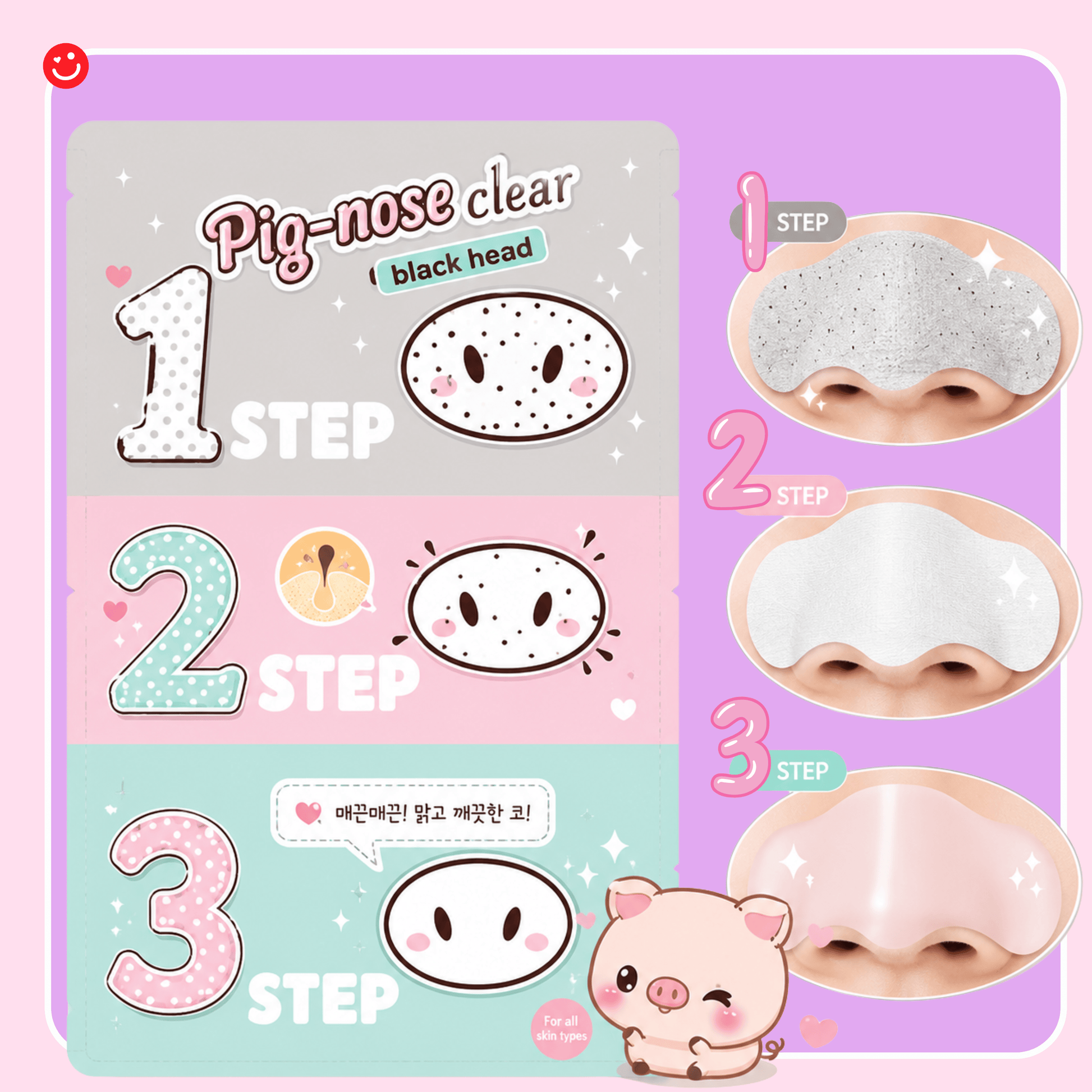 Holika Holika Pig Nose Clear Blackhead 3 - Step Kit - OVERRATED