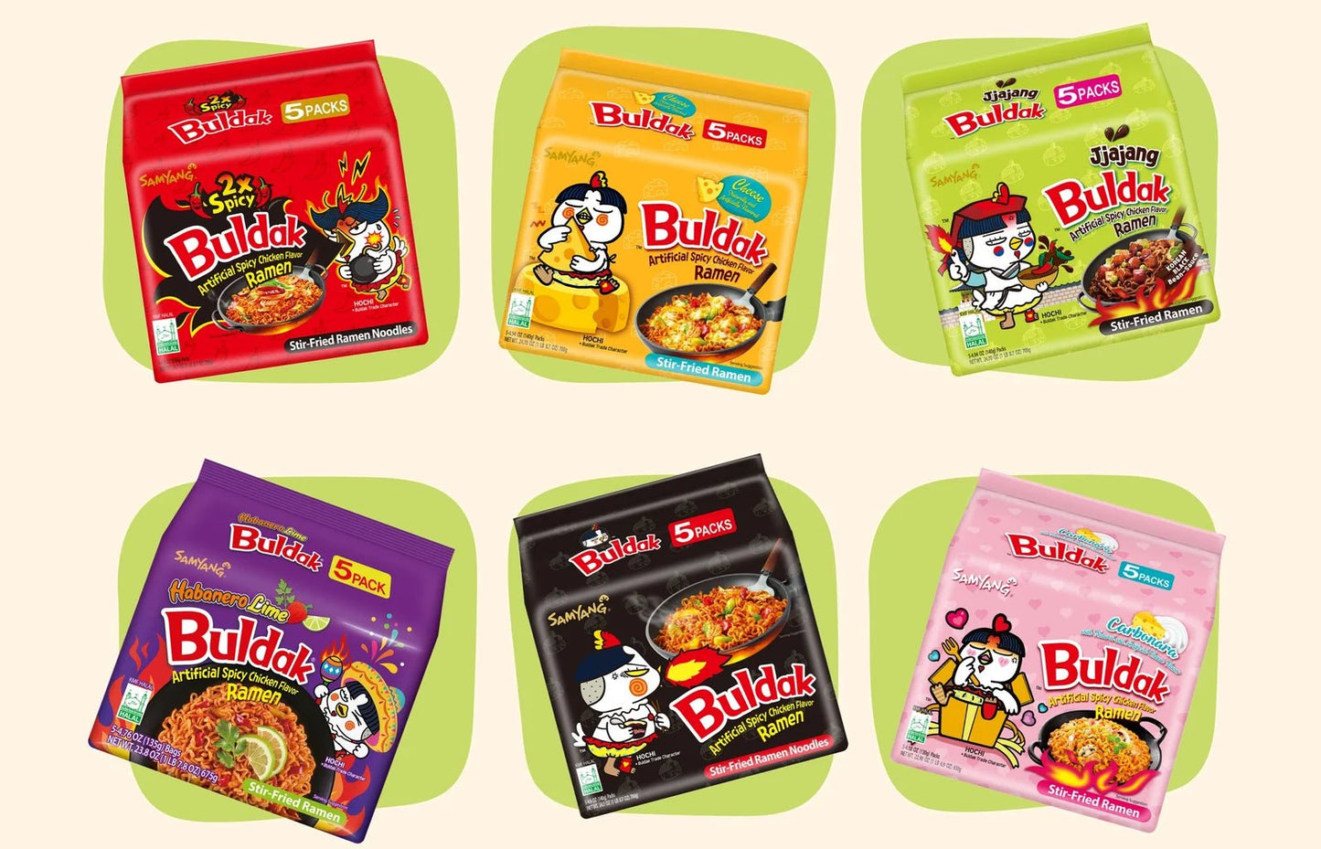Individual Assorted Buldak Ramen Soup Pack - OVERRATED