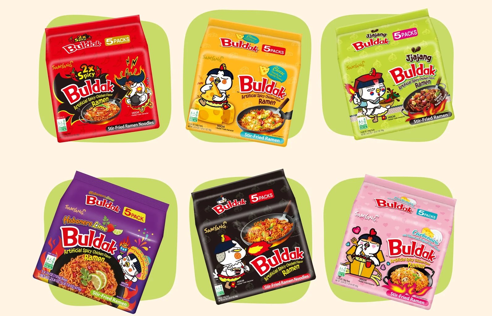 Individual Assorted Buldak Ramen Soup Pack - OVERRATED
