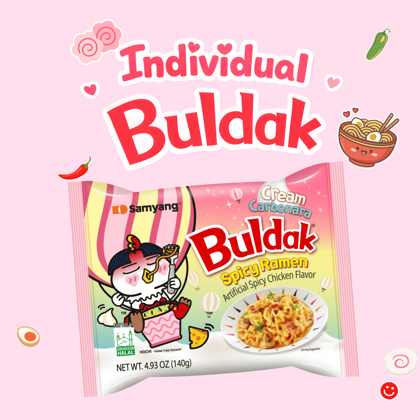 Korean spicy ramen Buldak original hot chicken flavor pack - Overrated Korean Beauty & More