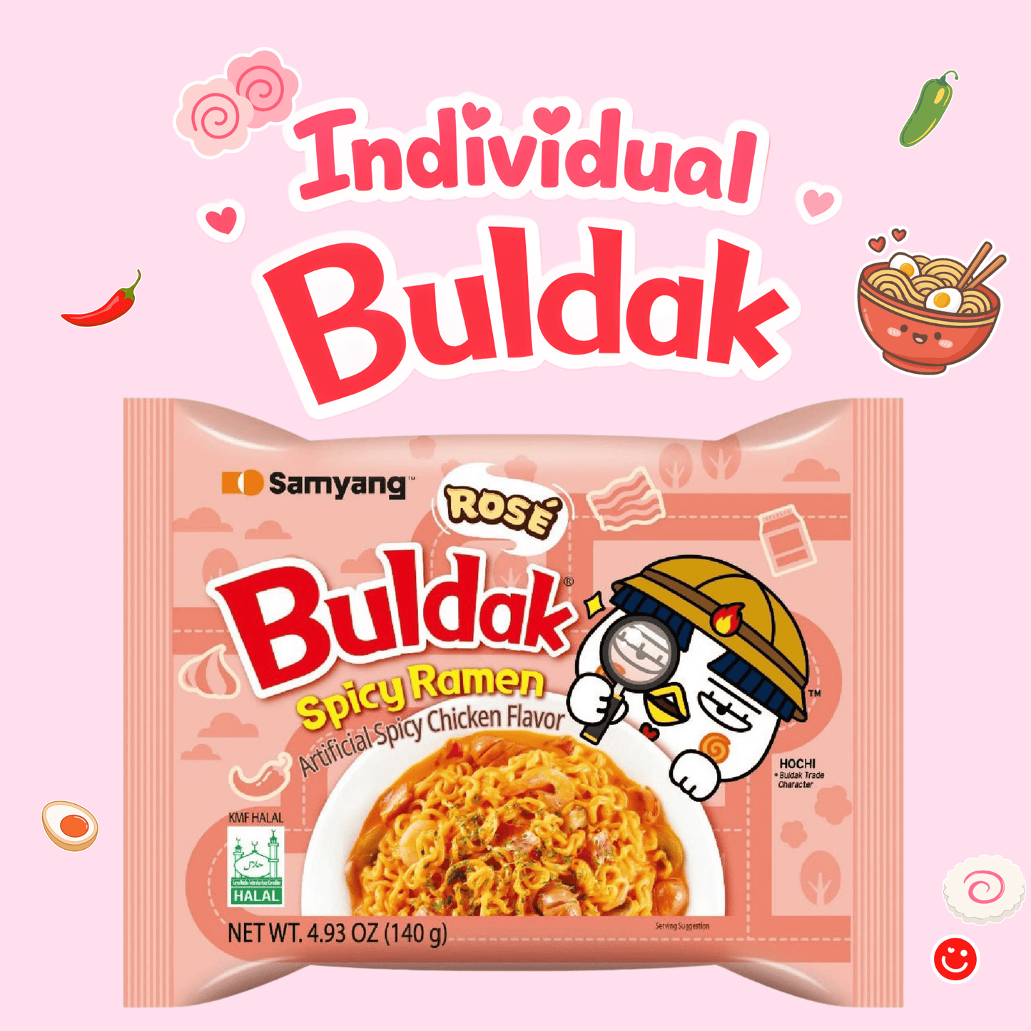 Korean spicy ramen Buldak cheese flavor noodle individual serving - Overrated Korean Beauty & More