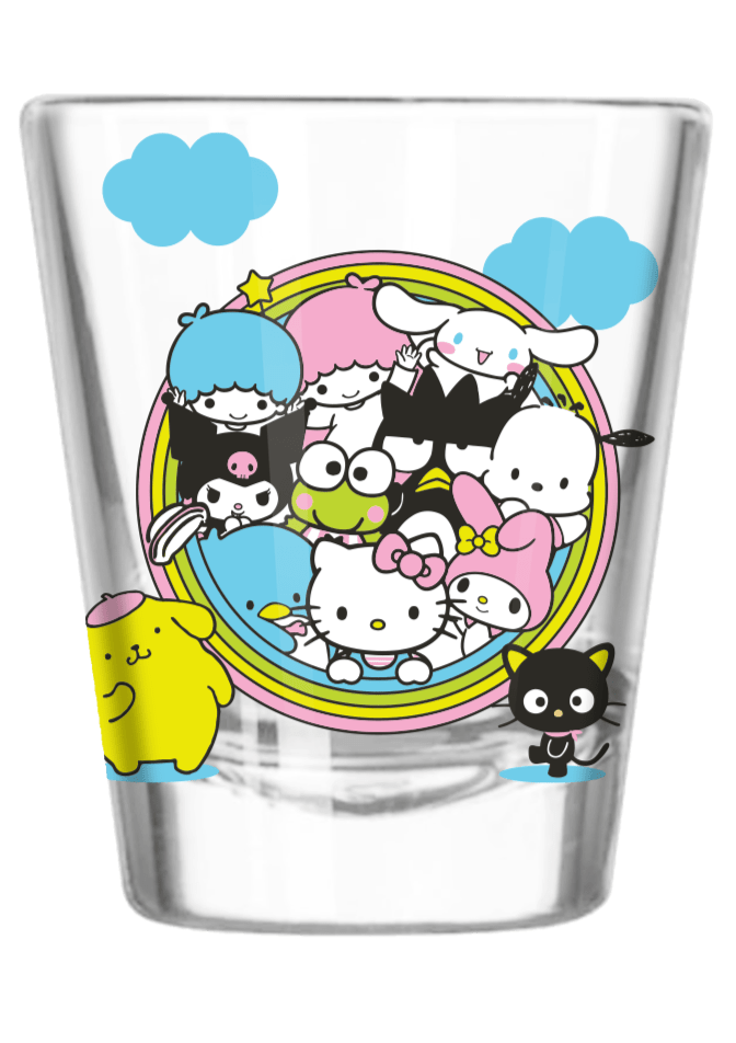 Individual Hello Kitty Playful Rainbow 1.5oz. Mini Glass - OVERRATED