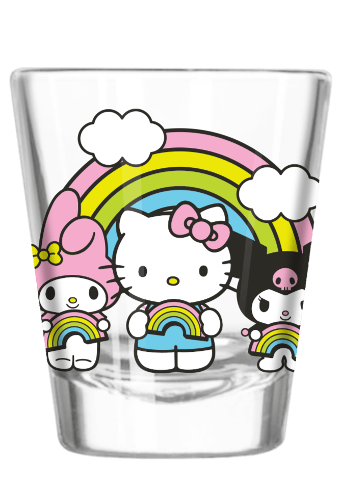 Individual Hello Kitty Playful Rainbow 1.5oz. Mini Glass - OVERRATED