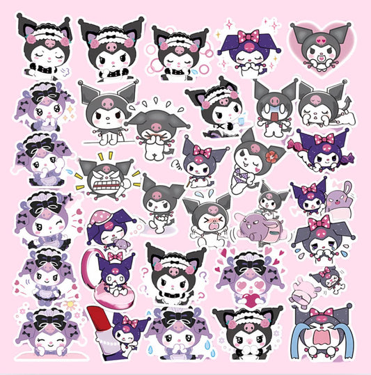 Individual Kuromi Stickers - OVERRATED