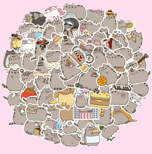 Individual Pusheen Stickers - OVERRATED