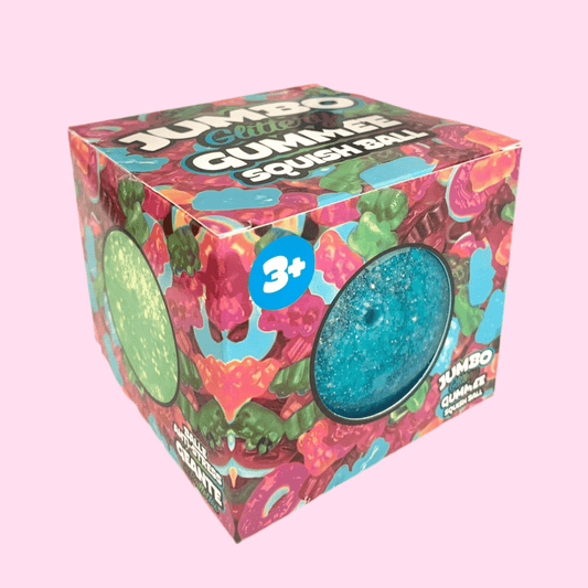 Jumbo Glittery Gummee Ball Sensory Toy - OVERRATED