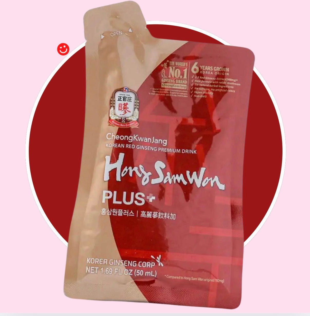 Korean red ginseng drink Hong Sam Won Plus pouch by Jung Kwan Jang - Overrated Korean Beauty & More