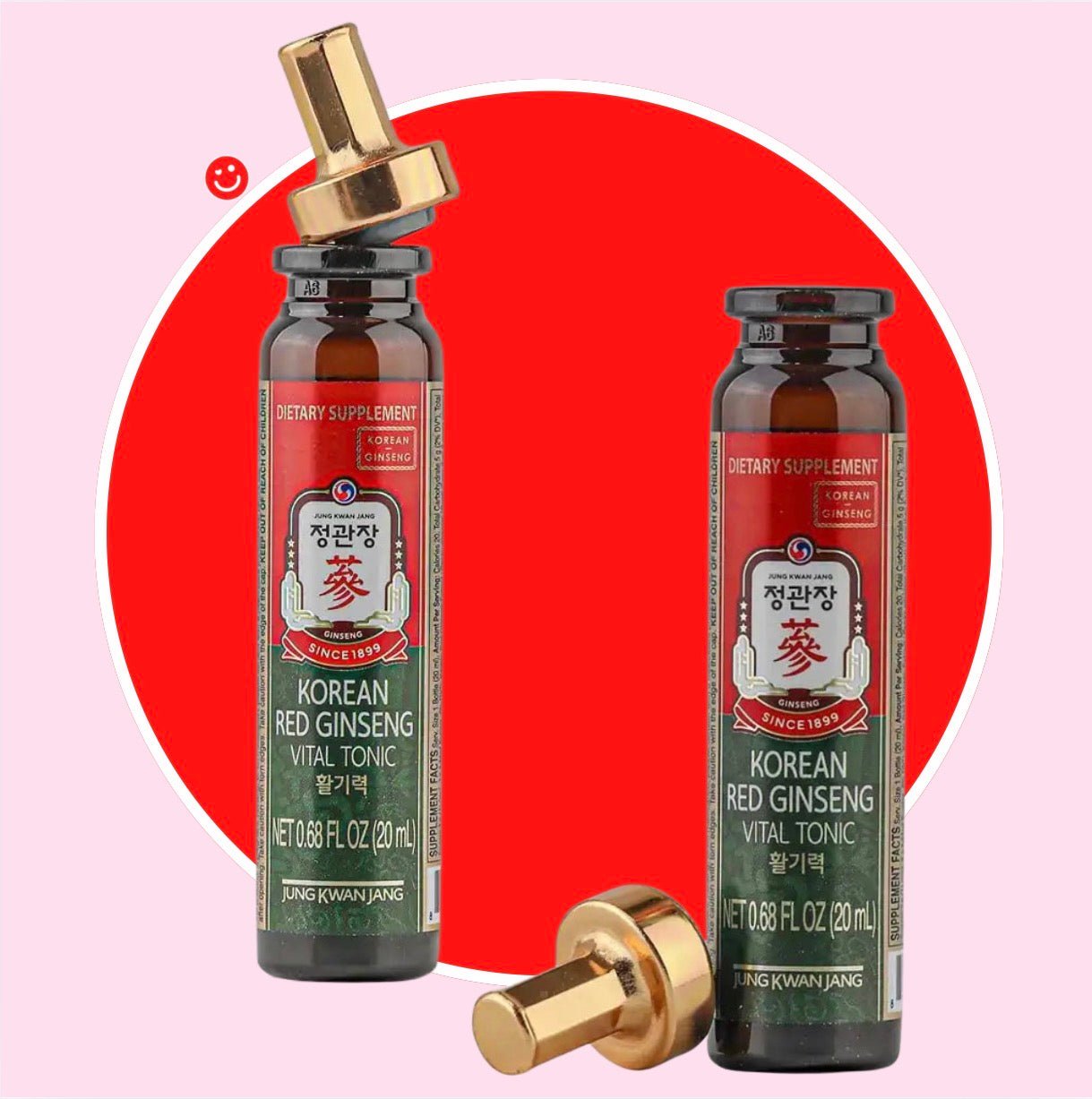 Jung Kwan Jang Korean red ginseng tonic vital shot energy supplement - Overrated Korean Beauty & More