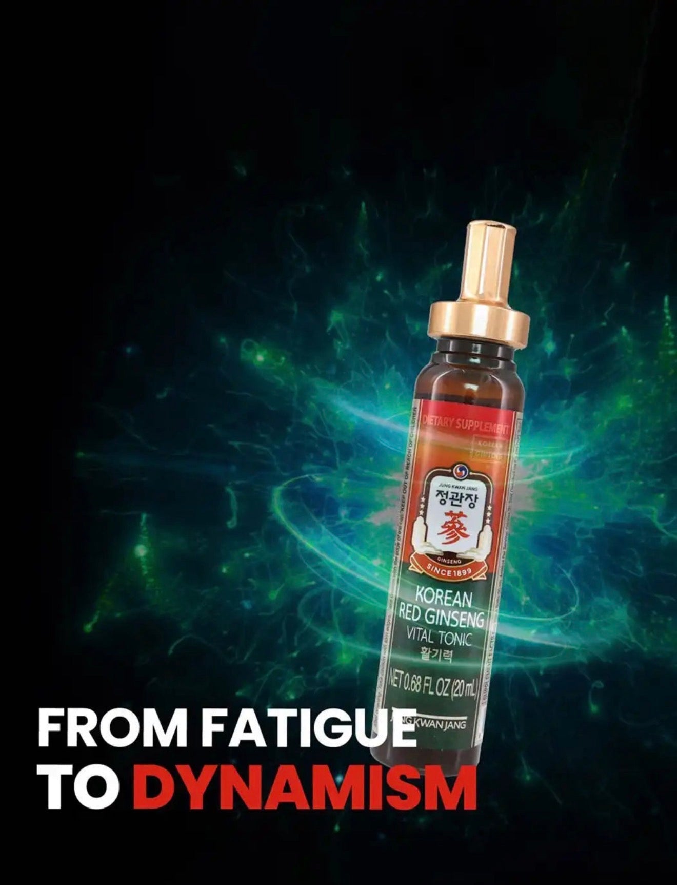 Jung Kwan Jang Korean red ginseng tonic shot single serving bottle - Overrated Korean Beauty & More