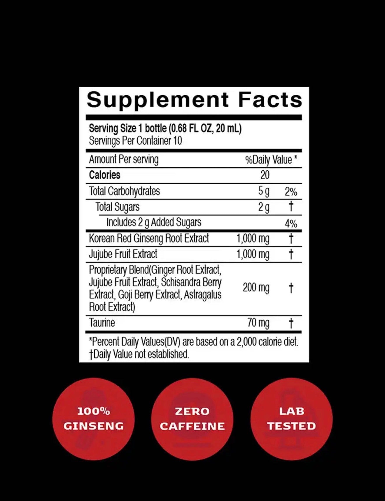 Jung Kwan Jang Korean red ginseng tonic nutrition label ingredients - Overrated Korean Beauty & More