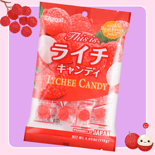 Kasugai lychee candy Japanese hard candy individually wrapped bag - Overrated Korean Beauty & More
