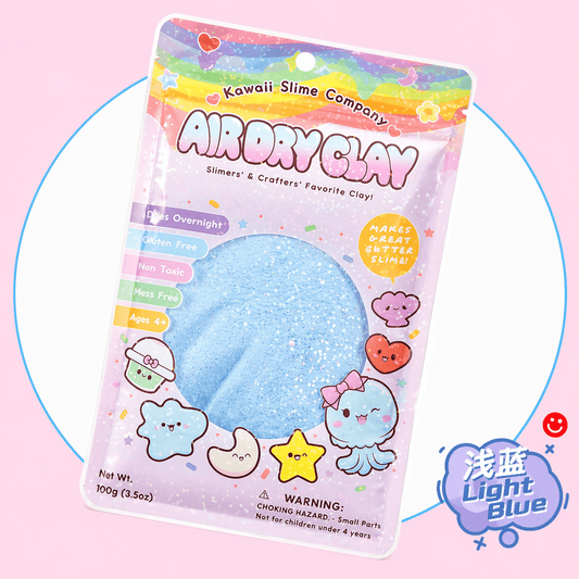 Kawaii air dry clay slime light blue butter texture sensory toy - Overrated Korean Beauty & More