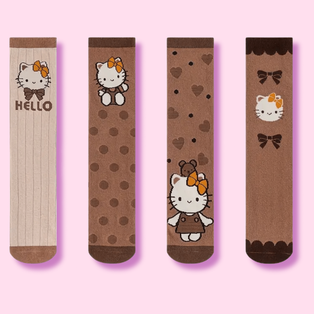 Kawaii Autumn Hello Kitty Boot Socks - OVERRATED