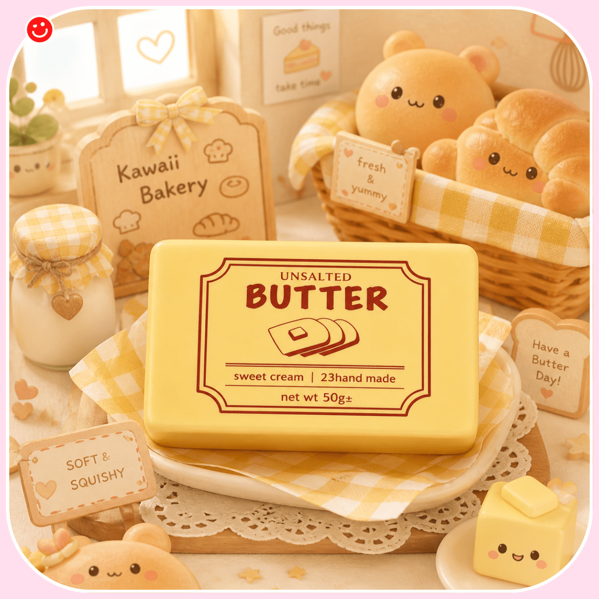 Kawaii butter squishy pastel cute desk toy collection - Overrated Korean Beauty & More