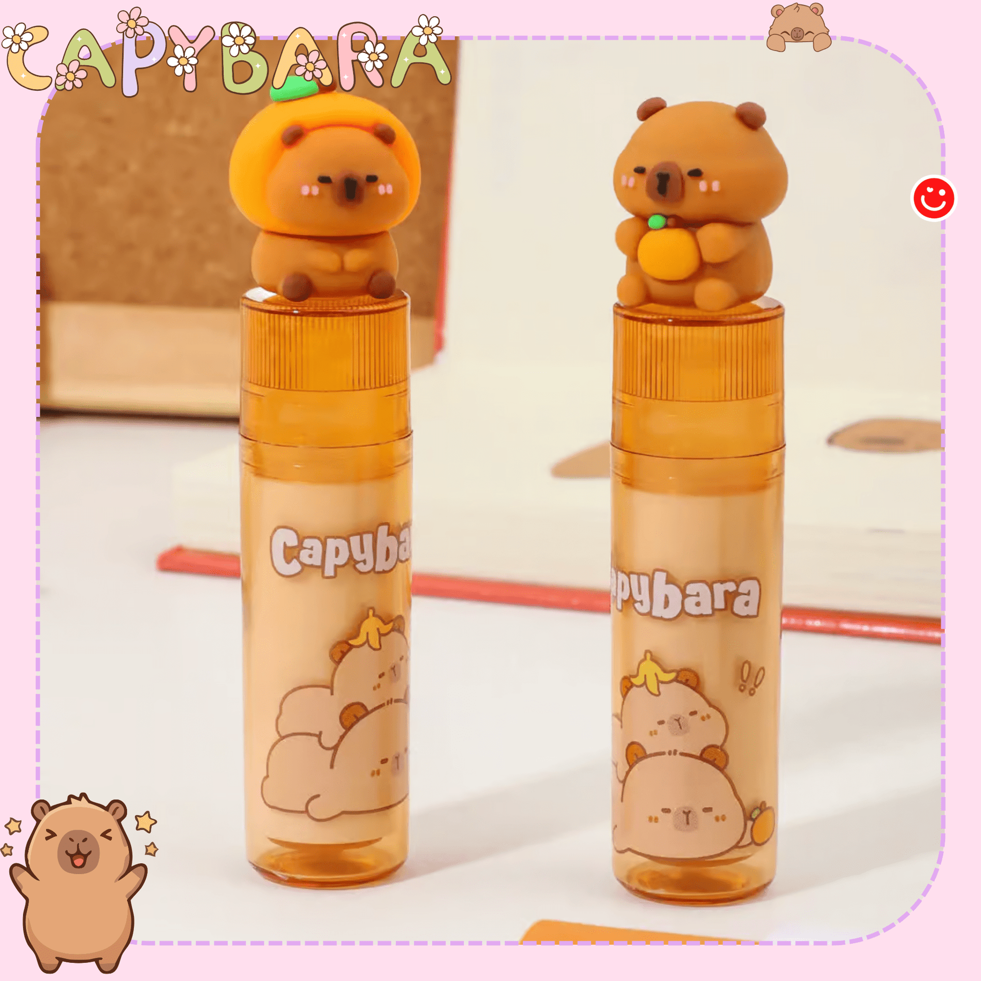 Kawaii capybara eraser multiple colors lined up - Overrated Korean Beauty & More