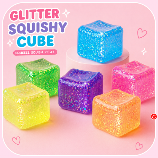 Kawaii Glitter Squishy Cube - OVERRATED