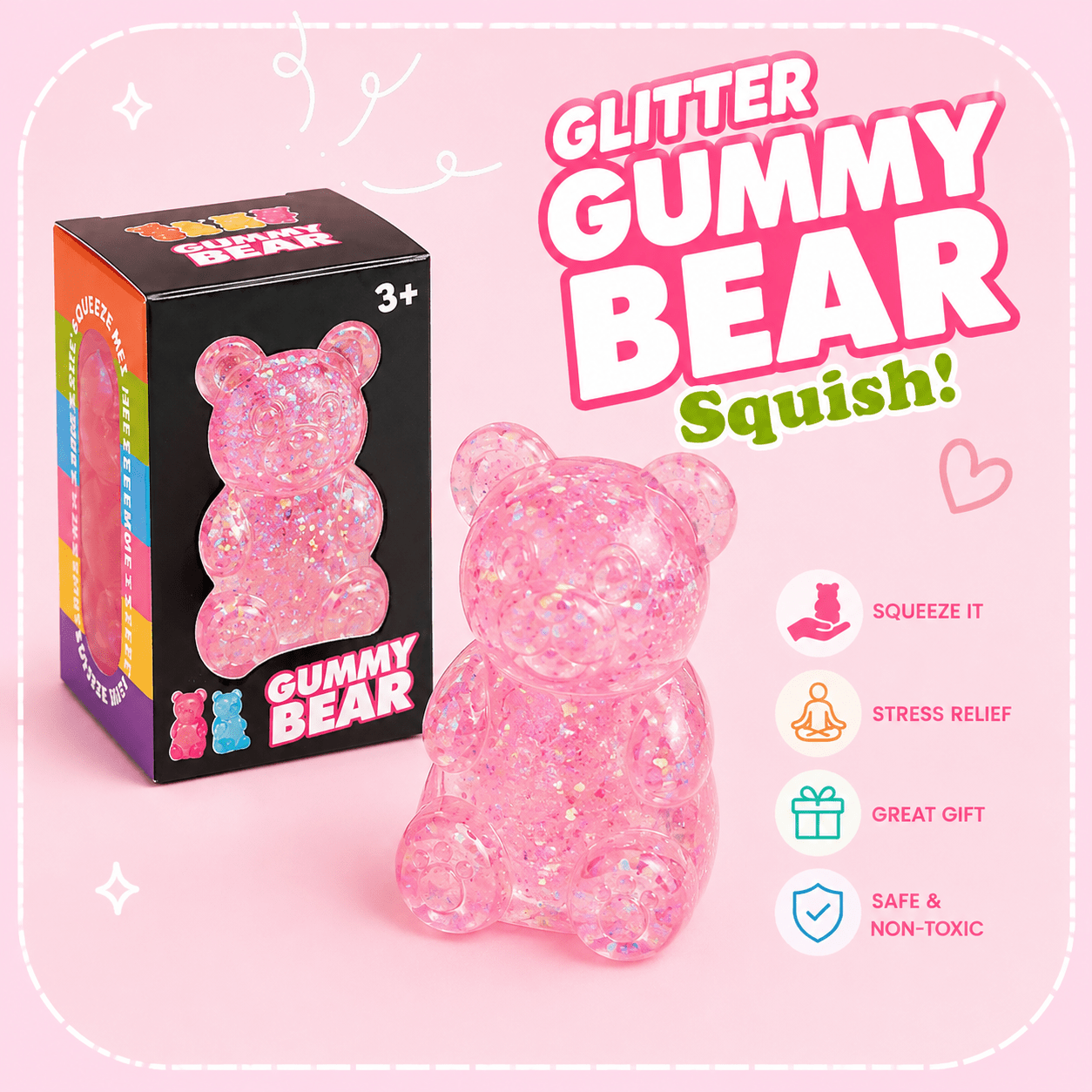Kawaii Gummy Bear Squishy Squeeze Toy - OVERRATED