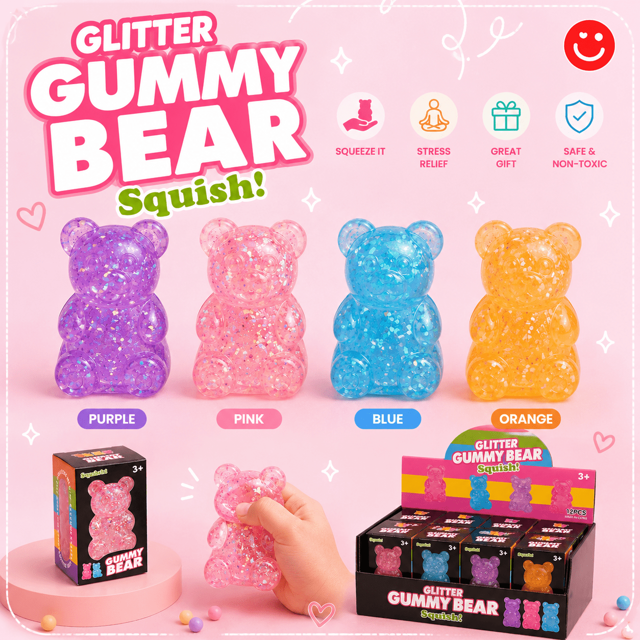 Kawaii Gummy Bear Squishy Squeeze Toy - OVERRATED