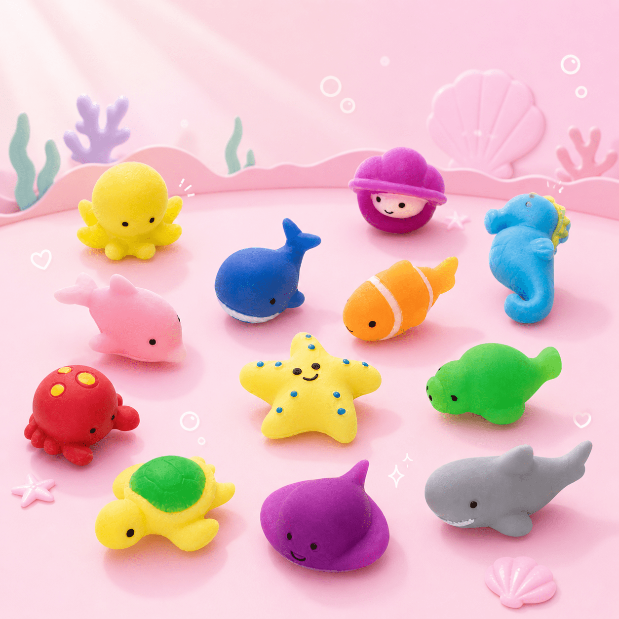 Kawaii Marine Pals Squishy Slime Topper Mochi Toy - OVERRATED