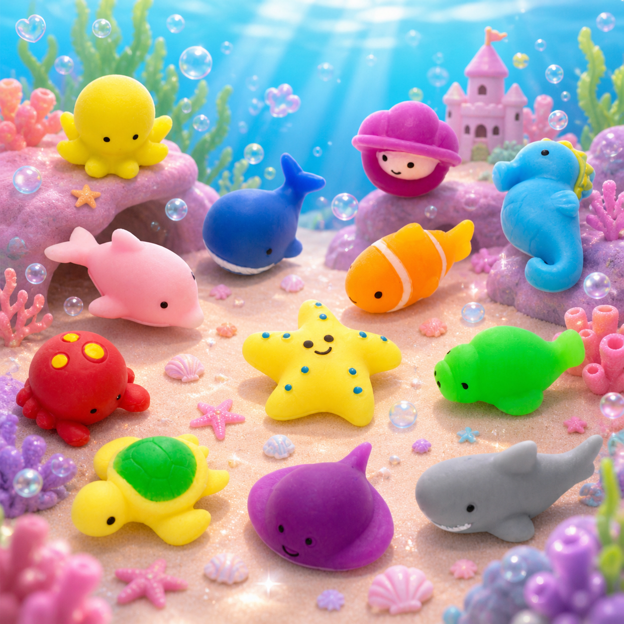 Kawaii Marine Pals Squishy Slime Topper Mochi Toy - OVERRATED