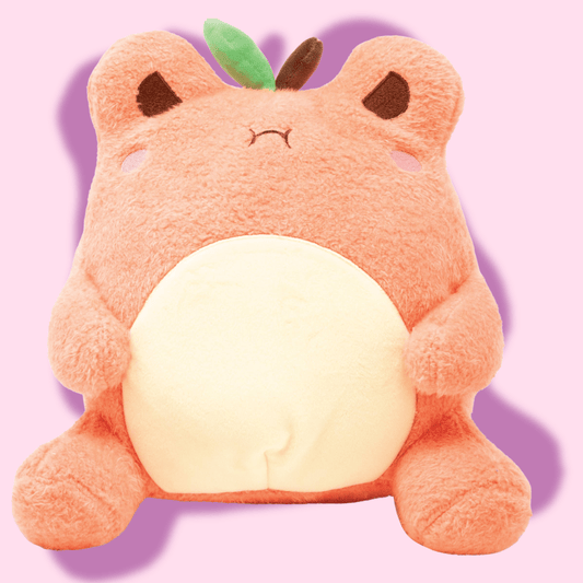 Kawaii Peach Wawa Soft Fruit Frog Plushie - OVERRATED