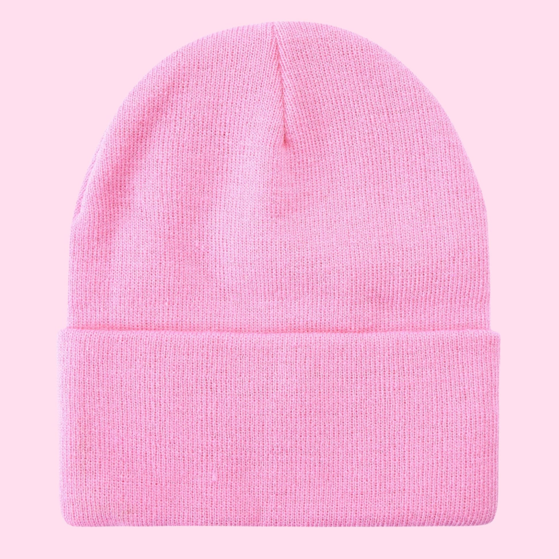 Kawaii Pink Plain Beanie - OVERRATED