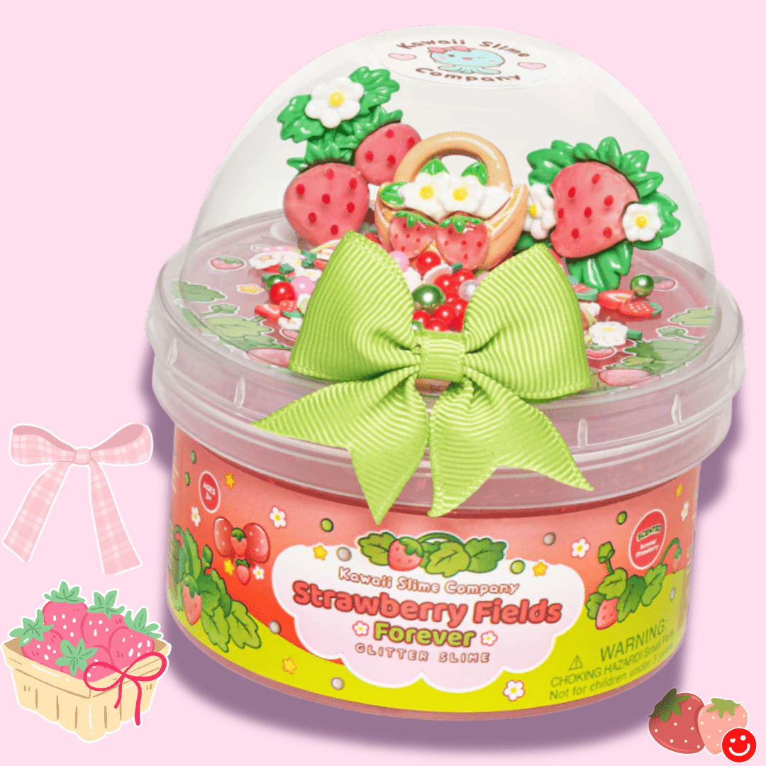 Kawaii Sime Co. Strawberry Fields Forever Glitter Slime - OVERRATED