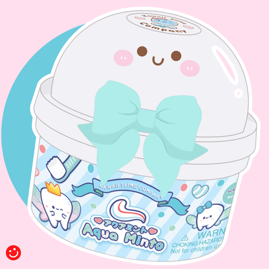 Kawaii Slime Co. Aqua Minto Glossy Clear Slime - OVERRATED