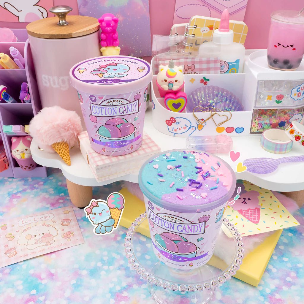 Cotton candy ice cream slime pastel pint kawaii unboxed - Overrated Korean Beauty & More