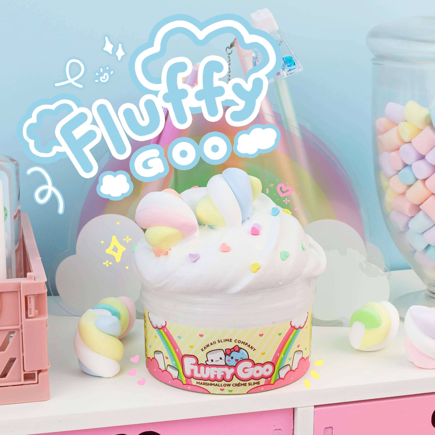 Kawaii Slime Co. Fluffy Goo Classic Marshmallow Crème Slime - OVERRATED
