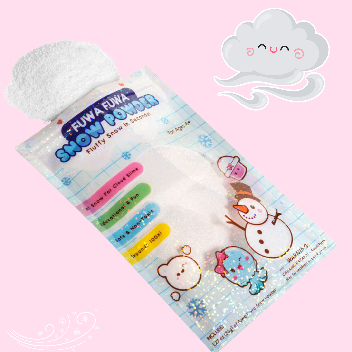 Kawaii Slime Co. Fuwa Fuwa Snow Powder craft and sensory play kit