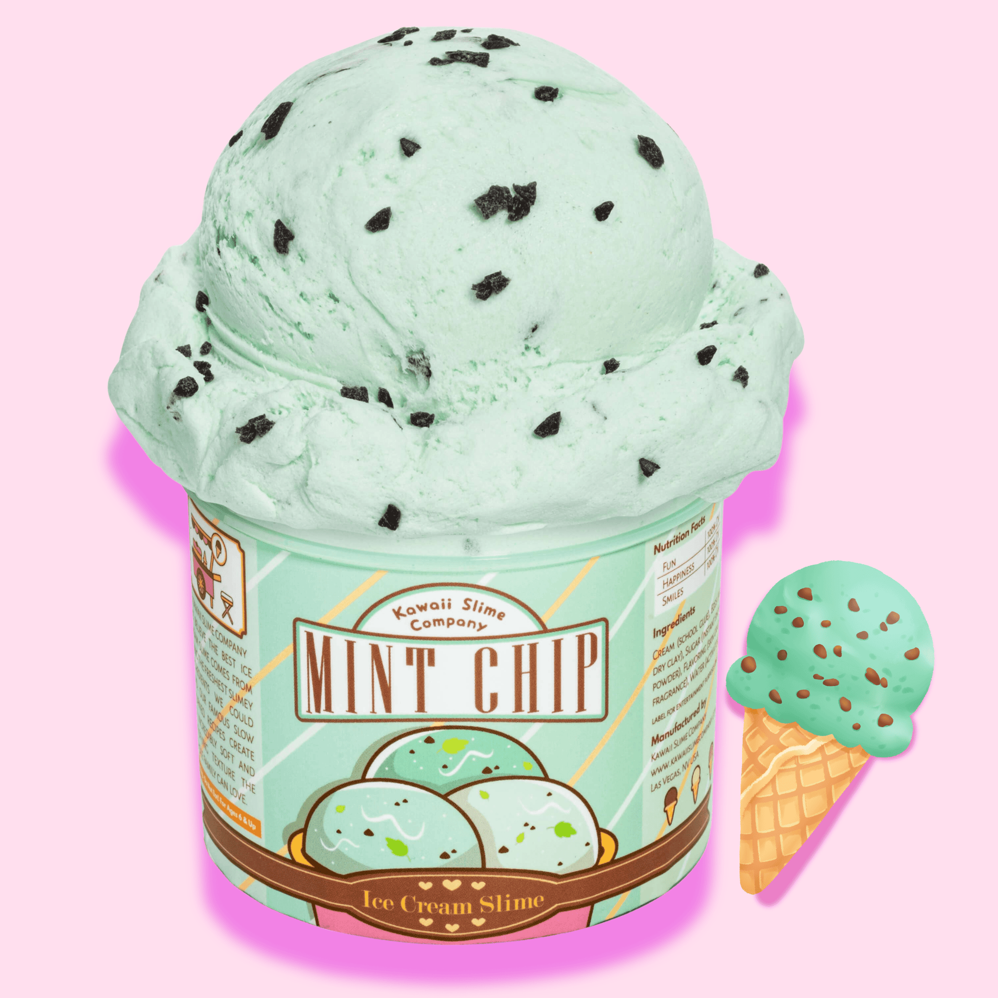 Mint Chip Ice Cream Slime kawaii pint slime – OVERRATED Korean Beauty