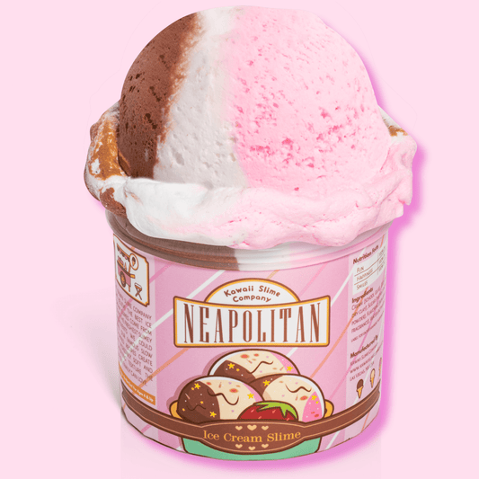 Neapolitan Ice Cream Slime kawaii pint slime – OVERRATED Korean Beauty