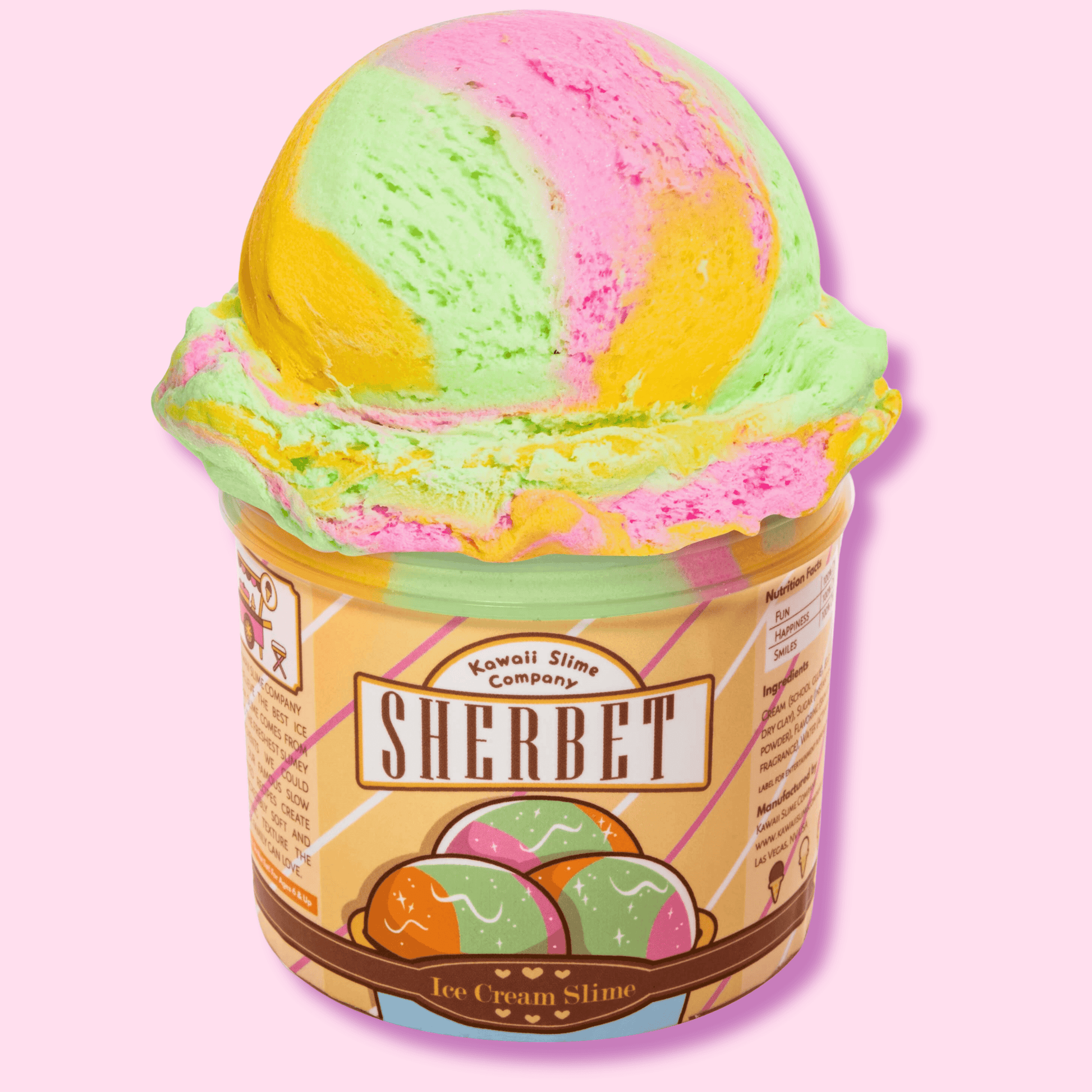 Kawaii Slime Co. Sherbet Scented Ice Cream Pint Slime - OVERRATED
