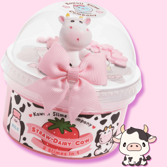 Kawaii Slime Co. Straw - Dairy Cow 2 Slimes in 1 - OVERRATED