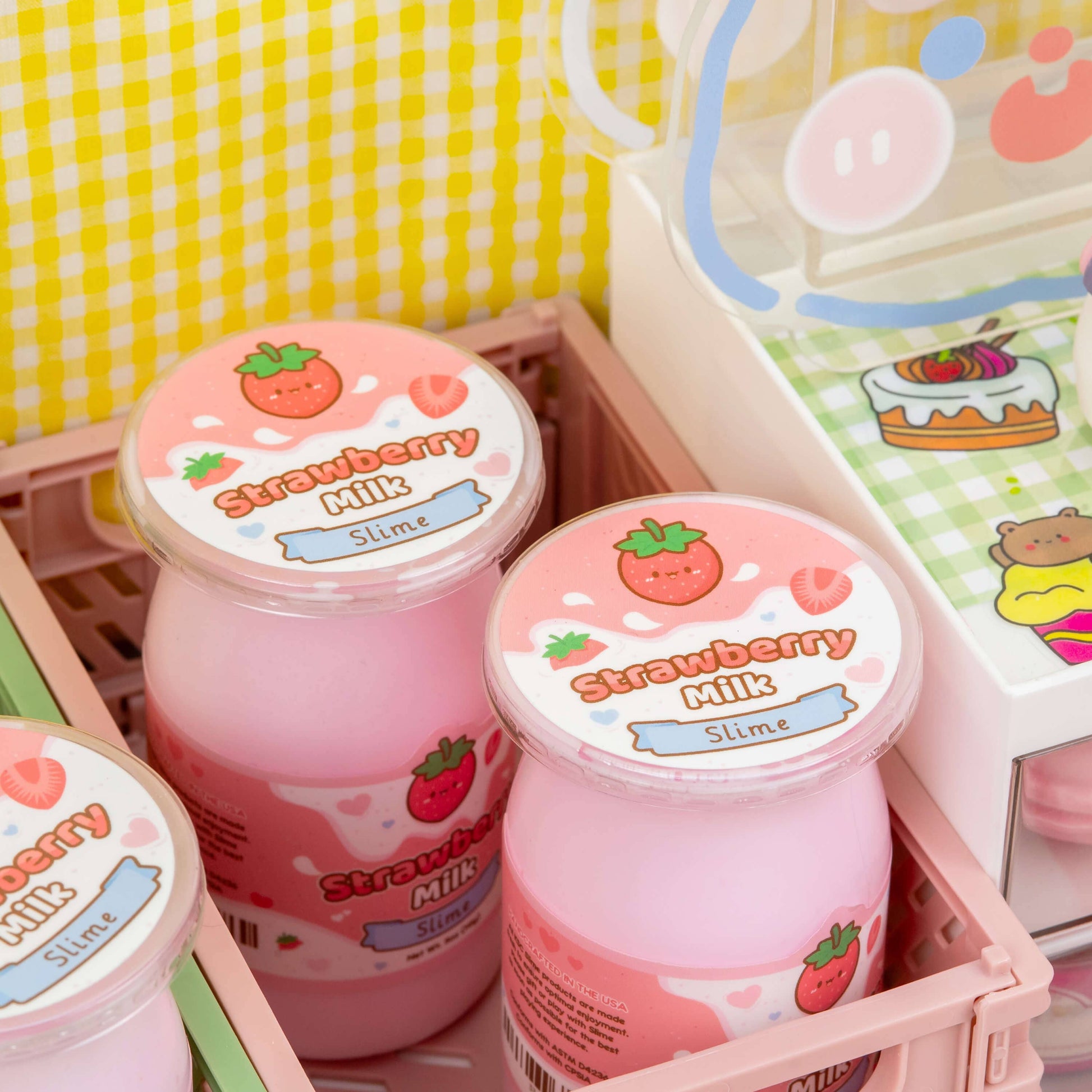 Kawaii Slime Co. Strawberry Milk Glossy Slime - OVERRATED