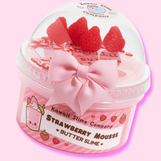 Kawaii Slime Co. Strawberry Mousse Fluffy Butter Slime - OVERRATED