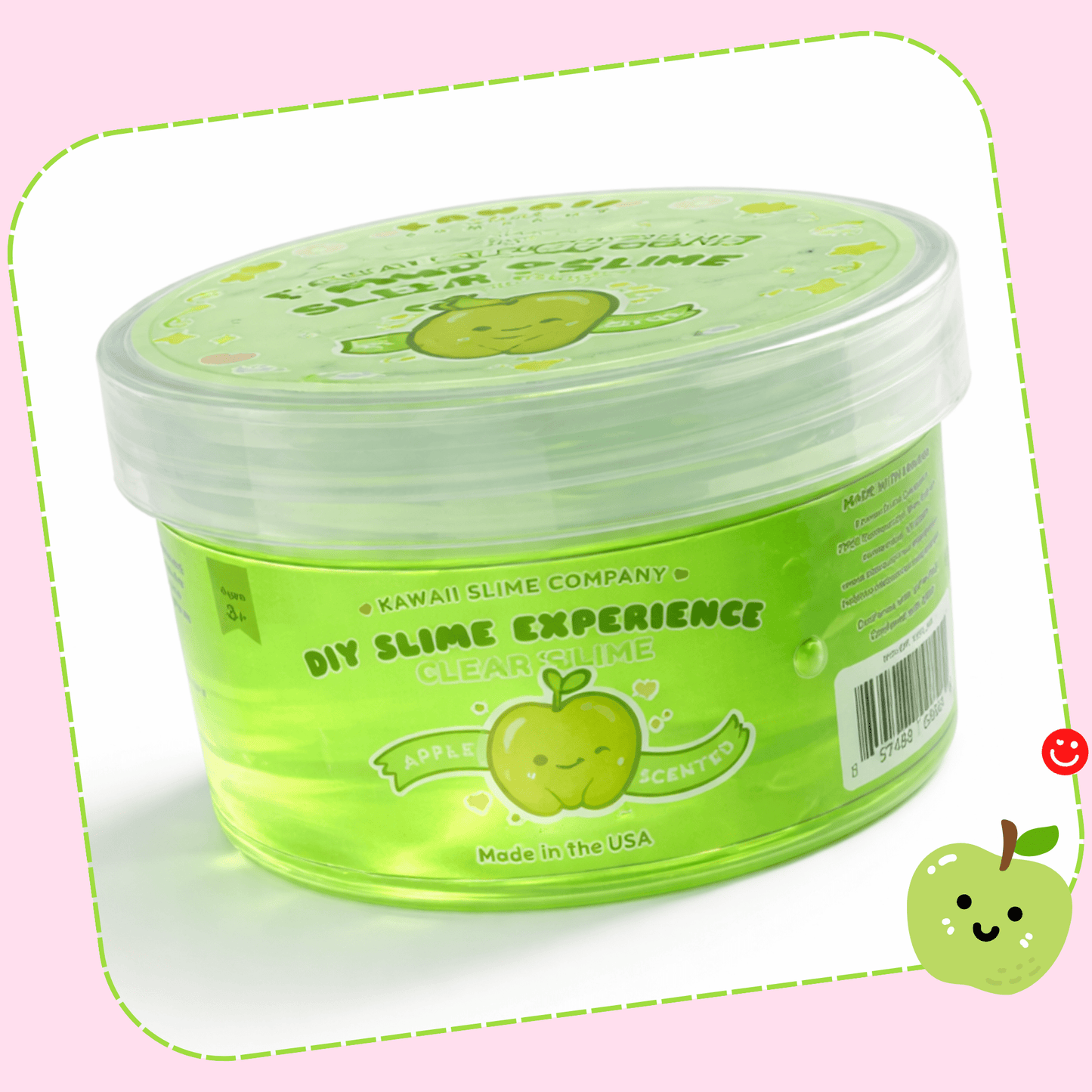 Apple Green Clear Slime glossy kawaii slime – OVERRATED Korean Beauty