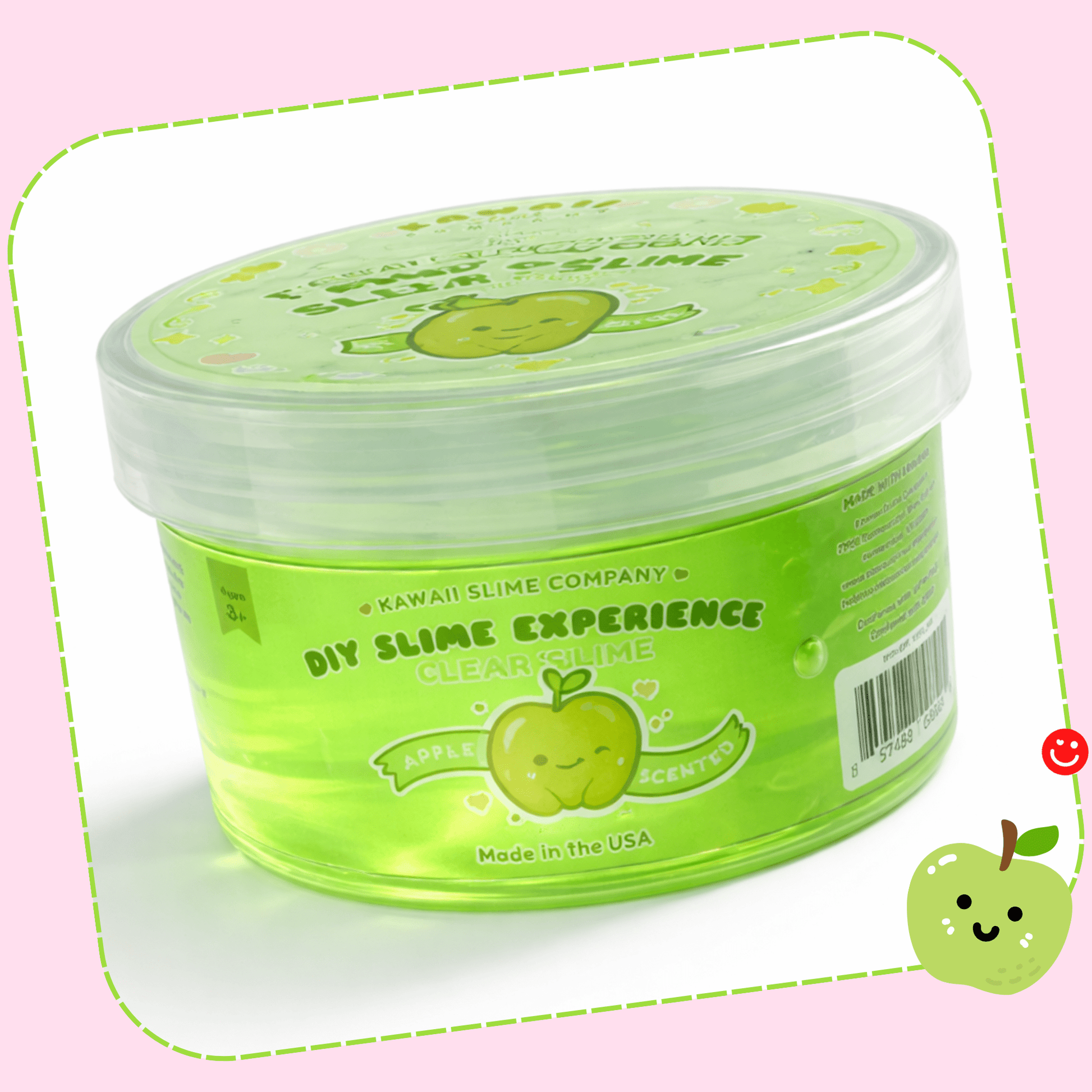 Apple Green Clear Slime glossy kawaii slime – OVERRATED Korean Beauty