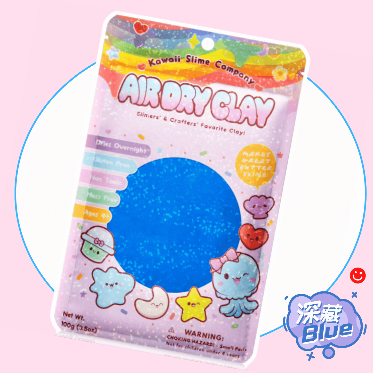 Blue Air Dry Clay Slime kawaii butter slime – OVERRATED Korean Beauty