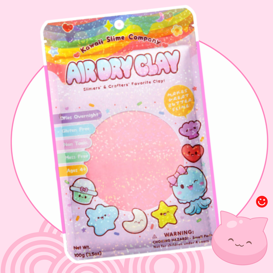 Pink Air Dry Clay Slime kawaii fluffy slime – OVERRATED Korean Beauty